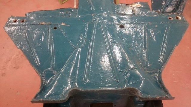 Framehead bottom plate before blasting